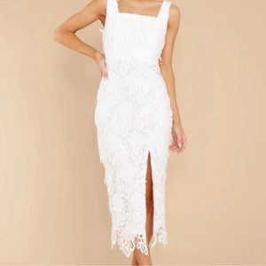 White lace Just Me midi dress
